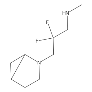 (3-{2-Azabicyclo[3.1.0]hexan-2-yl}-2,2-difluoropropyl)(methyl)amine结构式