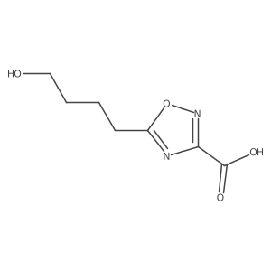 5-(4-Hydroxybutyl)-1,2,4-oxadiazole-3-carboxylic acid Structure