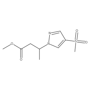 methyl 3-(4-methanesulfonyl-1H-pyrazol-1-yl)butanoate Structure