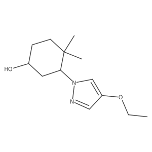 3-(4-ethoxy-1H-pyrazol-1-yl)-4,4-dimethylcyclohexan-1-ol Structure