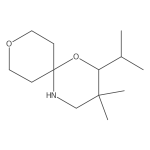 3,3-Dimethyl-2-(propan-2-yl)-1,9-dioxa-5-azaspiro[5.5]undecane结构式