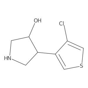 4-(4-Chlorothiophen-3-yl)pyrrolidin-3-ol结构式