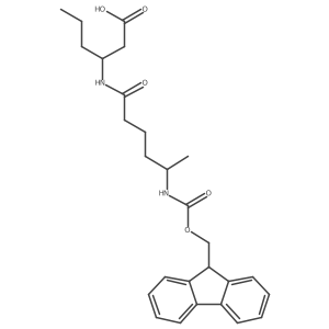 (3R)-3-[5-({[(9H-fluoren-9-yl)methoxy]carbonyl}amino)hexanamido]hexanoic acid Structure