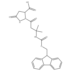 2-[3-({[(9H-fluoren-9-yl)methoxy]carbonyl}amino)-3-methylbutanoyl]-5-oxopyrazolidine-3-carboxylic acid Structure