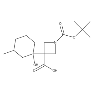 1-[(Tert-butoxy)carbonyl]-3-(1-hydroxy-3-methylcyclohexyl)azetidine-3-carboxylic acid Structure