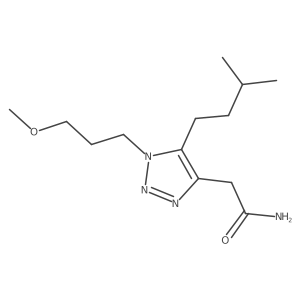 2-[1-(3-methoxypropyl)-5-(3-methylbutyl)-1H-1,2,3-triazol-4-yl]acetamide结构式