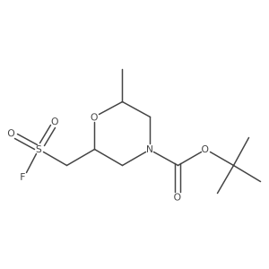 Tert-butyl 2-[(fluorosulfonyl)methyl]-6-methylmorpholine-4-carboxylate结构式