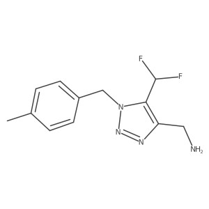 [5-(difluoromethyl)-1-[(4-methylphenyl)methyl]-1H-1,2,3-triazol-4-yl]methanamine Structure