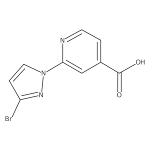 2-(3-bromo-1H-pyrazol-1-yl)pyridine-4-carboxylic acid结构式