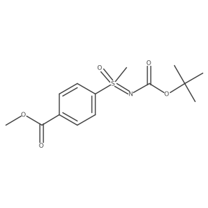 Methyl 4-(N-(tert-butoxycarbonyl)-S-methylsulfonimidoyl)benzoate Structure