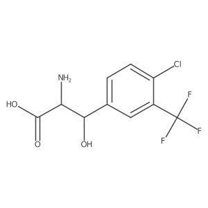 2-Amino-3-[4-chloro-3-(trifluoromethyl)phenyl]-3-hydroxypropanoic acid结构式
