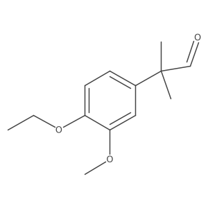 2-(4-Ethoxy-3-methoxyphenyl)-2-methylpropanal结构式