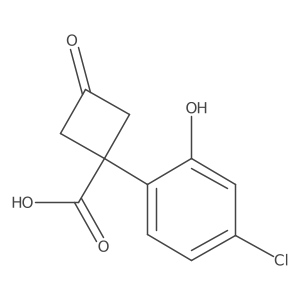 1-(4-Chloro-2-hydroxyphenyl)-3-oxocyclobutane-1-carboxylic acid结构式