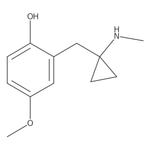 4-Methoxy-2-{[1-(methylamino)cyclopropyl]methyl}phenol结构式