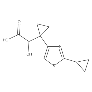 2-[1-(2-Cyclopropyl-1,3-thiazol-4-yl)cyclopropyl]-2-hydroxyacetic acid结构式