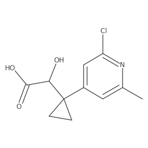 2-[1-(2-Chloro-6-methylpyridin-4-yl)cyclopropyl]-2-hydroxyacetic acid结构式