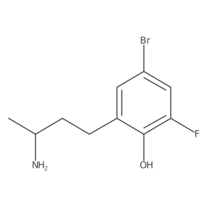 2-(3-Aminobutyl)-4-bromo-6-fluorophenol Structure