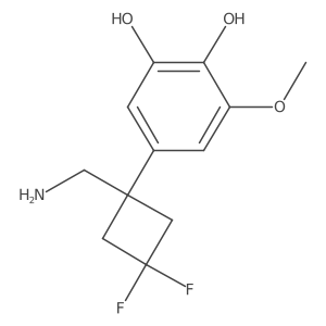 5-[1-(Aminomethyl)-3,3-difluorocyclobutyl]-3-methoxybenzene-1,2-diol Structure