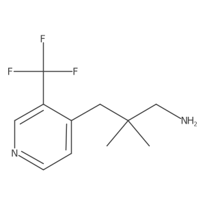 2,2-Dimethyl-3-[3-(trifluoromethyl)pyridin-4-yl]propan-1-amine Structure