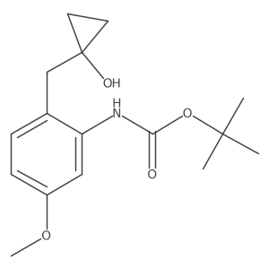 tert-butyl N-{2-[(1-hydroxycyclopropyl)methyl]-5-methoxyphenyl}carbamate结构式