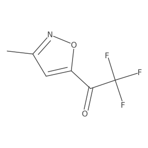 2,2,2-Trifluoro-1-(3-methyl-1,2-oxazol-5-yl)ethan-1-one结构式