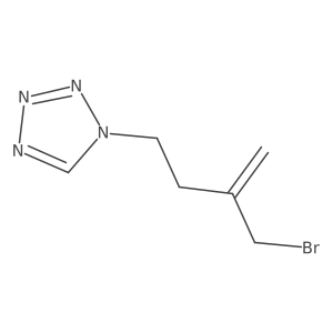 1-[3-(bromomethyl)but-3-en-1-yl]-1H-1,2,3,4-tetrazole结构式