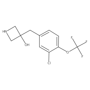 3-{[3-Chloro-4-(trifluoromethoxy)phenyl]methyl}azetidin-3-ol结构式