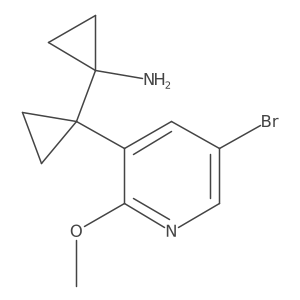 1-[1-(5-Bromo-2-methoxypyridin-3-yl)cyclopropyl]cyclopropan-1-amine结构式