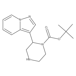 Tert-butyl 2-{pyrazolo[1,5-a]pyridin-3-yl}piperazine-1-carboxylate结构式