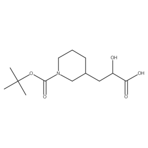 3-{1-[(Tert-butoxy)carbonyl]piperidin-3-yl}-2-hydroxypropanoic acid Structure