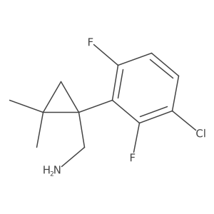 [1-(3-Chloro-2,6-difluorophenyl)-2,2-dimethylcyclopropyl]methanamine结构式