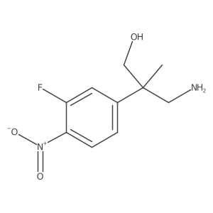 3-Amino-2-(3-fluoro-4-nitrophenyl)-2-methylpropan-1-ol结构式
