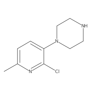 1-(2-Chloro-6-methylpyridin-3-yl)piperazine结构式