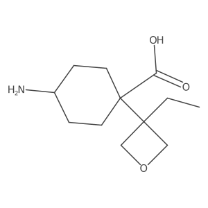 4-Amino-1-(3-ethyloxetan-3-yl)cyclohexane-1-carboxylic acid Structure