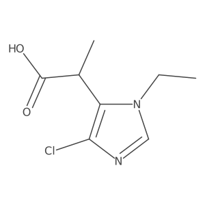 2-(4-chloro-1-ethyl-1H-imidazol-5-yl)propanoic acid Structure