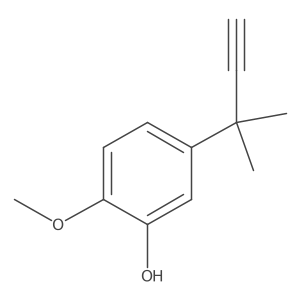 2-Methoxy-5-(2-methylbut-3-yn-2-yl)phenol Structure