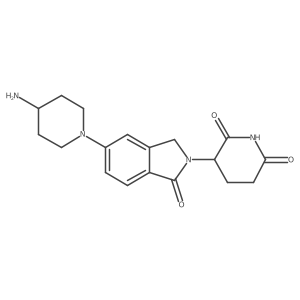 3-(5-(4-Aminopiperidin-1-yl)-1-oxoisoindolin-2-yl)piperidine-2,6-dione结构式