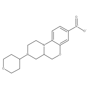 (R)-8-Nitro-3-(tetrahydro-2H-pyran-4-yl)-1,2,3,4,4a,5-hexahydrobenzo[b]pyrazino[1,2-d][1,4]oxazine Structure