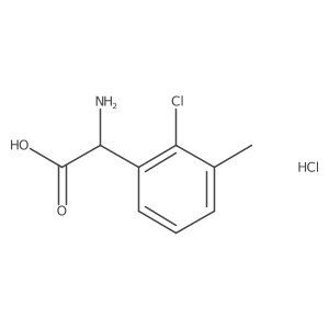 (R)-2-Amino-2-(2-chloro-3-methylphenyl)acetic acid hcl Structure
