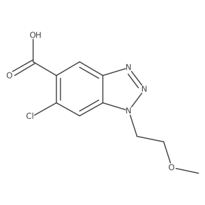 6-chloro-1-(2-methoxyethyl)-1H-1,2,3-benzotriazole-5-carboxylic acid Structure