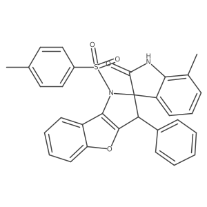 7'-Methyl-3-phenyl-1-tosyl-1,3-dihydrospiro[benzofuro[3,2-b]pyrrole-2,3'-indolin]-2'-one结构式
