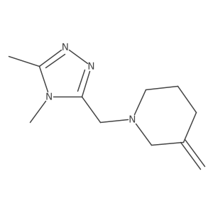 1-((4,5-dimethyl-4H-1,2,4-triazol-3-yl)methyl)-3-methylenepiperidine Structure
