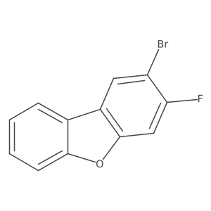 2-Bromo-3-fluorodibenzo[b,d]furan结构式