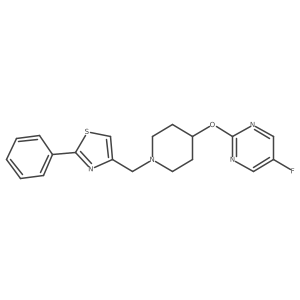 5-Fluoro-2-({1-[(2-phenyl-1,3-thiazol-4-yl)methyl]piperidin-4-yl}oxy)pyrimidine Structure