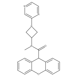 N-methyl-N-[1-(pyrazin-2-yl)azetidin-3-yl]-9H-xanthene-9-carboxamide结构式