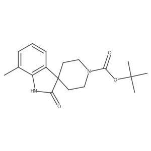 tert-Butyl 7-methyl-2-oxospiro[indoline-3,4'-piperidine]-1'-carboxylate结构式