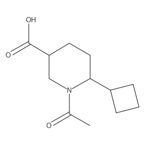 1-Acetyl-6-cyclobutylpiperidine-3-carboxylic acid结构式
