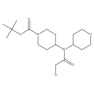 Tert-butyl 4-[(2-chloroacetyl)-(oxan-4-yl)amino]piperidine-1-carboxylate结构式