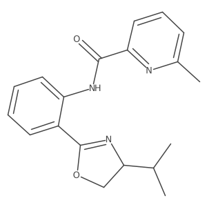 6-methyl-N-[2-(4-propan-2-yl-4,5-dihydro-1,3-oxazol-2-yl)phenyl]pyridine-2-carboxamide Structure