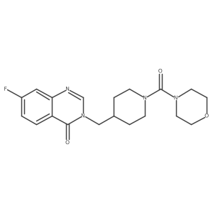 7-Fluoro-3-{[1-(morpholine-4-carbonyl)piperidin-4-yl]methyl}-3,4-dihydroquinazolin-4-one Structure